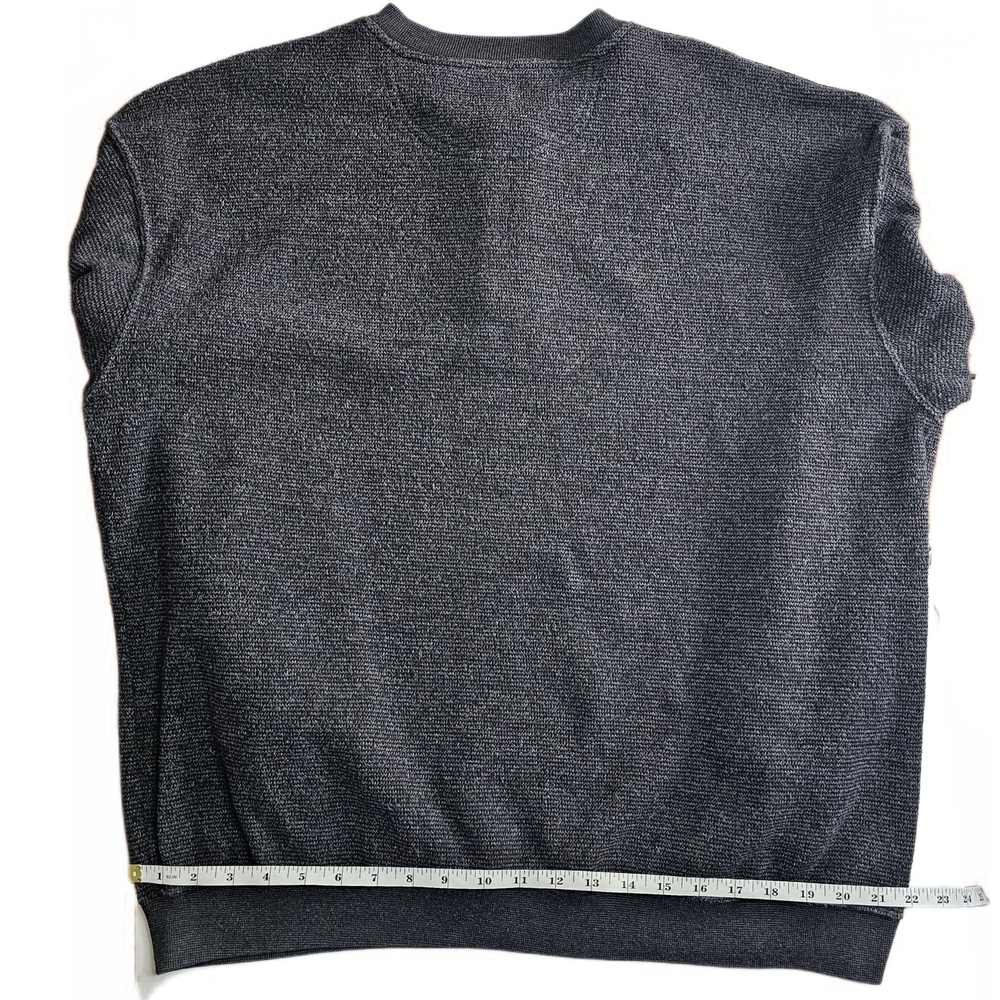 Vintage Big Dogs Henley Sweater Mens Large Grey Embroidered - Picture 10 of 11